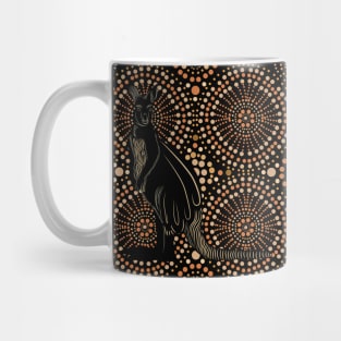 Aboriginal Dotted Kangaroo Design Mug